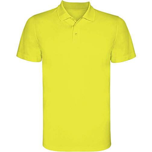Monzha Sport Poloshirt Für Herren , fluor yellow, Piqué Strick 100% Polyester, 150 g/m2, 2XL, , Bild 1