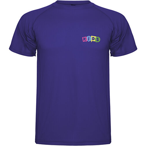 Montecarlo Sport T-Shirt Für Kinder , mauve, Piqué Strick 100% Polyester, 150 g/m2, 8, , Bild 2