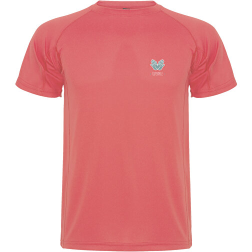 Montecarlo Sport T-Shirt Für Kinder , fluor coral, Piqué Strick 100% Polyester, 150 g/m2, 8, , Bild 2