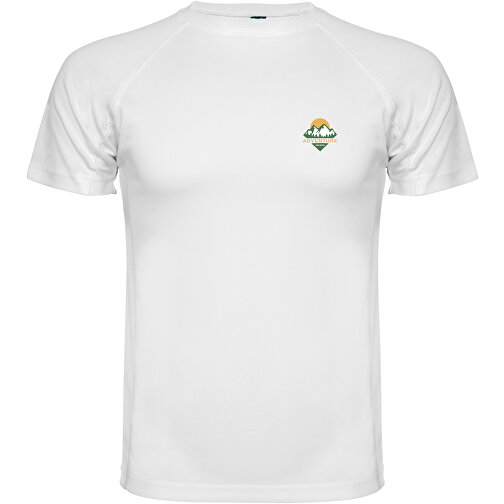 Montecarlo Sport T-Shirt Für Kinder , weiß, Piqué Strick 100% Polyester, 150 g/m2, 8, , Bild 2