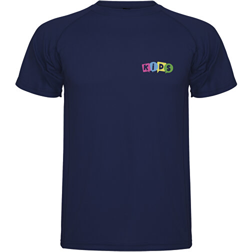 Montecarlo Sport T-Shirt Für Kinder , navy blue, Piqué Strick 100% Polyester, 150 g/m2, 8, , Bild 2