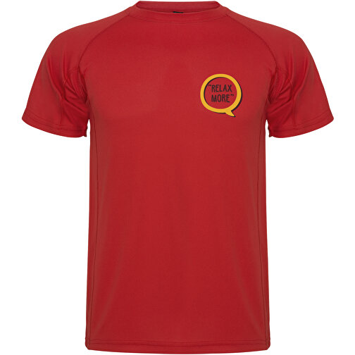 Montecarlo Sport T-Shirt Für Herren , rot, Piqué Strick 100% Polyester, 150 g/m2, 3XL, , Bild 2