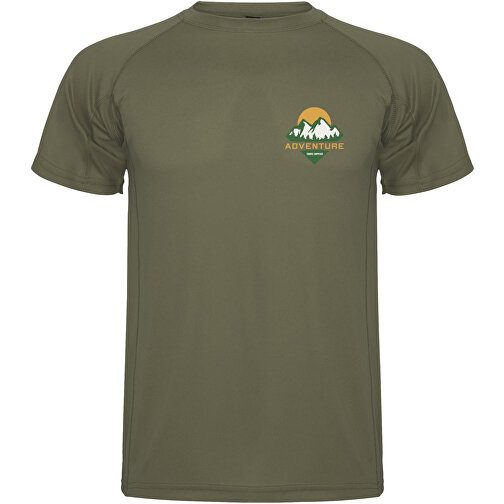 Montecarlo Sport T-Shirt Für Herren , militar green, Piqué Strick 100% Polyester, 150 g/m2, L, , Bild 2