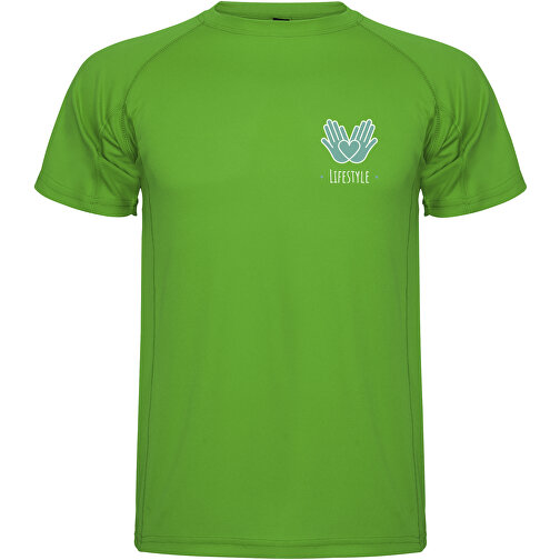 Montecarlo Sport T-Shirt Für Herren , green fern, Piqué Strick 100% Polyester, 150 g/m2, M, , Bild 2