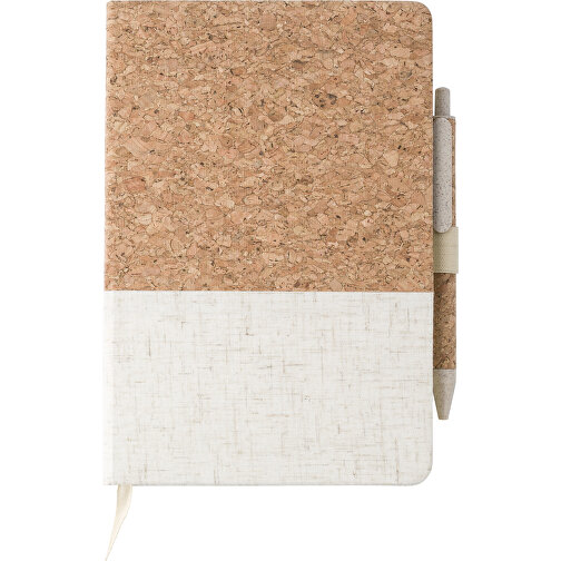 Carnet de notes Cork-Line en liège et lin et stylo à bille en paille de blé Kenzo, Image 1