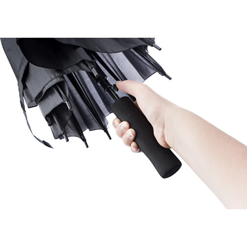 Automatik-Regenschirm Aus Polyester Rachel , schwarz, Polyester, Polyester 170T, , Bild 4