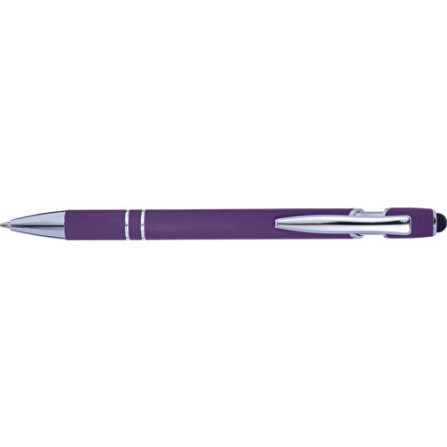 Kugelschreiber Mit Touchfunktion Primo , violett, Aluminium, Metall, Kautschuk, , Bild 1