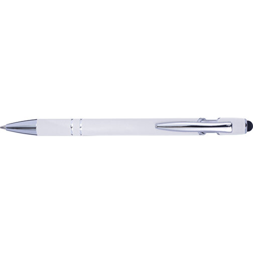 Kugelschreiber Mit Touchfunktion Primo , weiß, Aluminium, Metall, Kautschuk, , Bild 1
