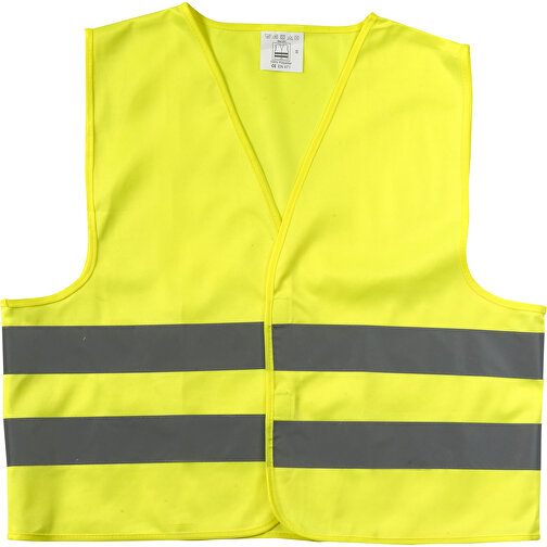 Warnweste Clara , gelb, Polyester 100%, XXS, 57,50cm x 0,30cm x 54,00cm (Länge x Höhe x Breite), Bild 1
