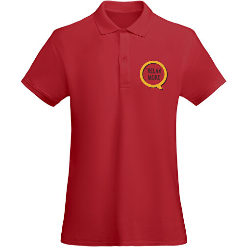 Prince Poloshirt Für Damen , rot, Piqué Strick 100% Bio Baumwolle, 210 g/m2, L, , Bild 2