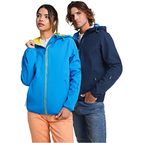 Siberia Softshelljacke Unisex , vermillon orange, Woven 92% Polyester, 8% Elastan, 300 g/m2, Lining, Microfleece 100% Polyester, S, , Bild 6