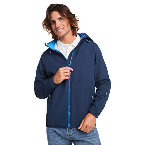 Siberia Softshelljacke Unisex , navy blue, Woven 92% Polyester, 8% Elastan, 300 g/m2, Lining, Microfleece 100% Polyester, XL, , Bild 5