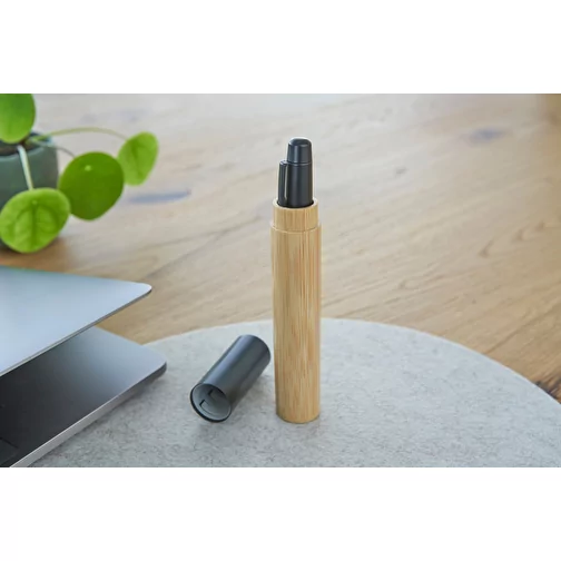 Stylo bille twist en acier inoxydable et bambou Anke, Image 9