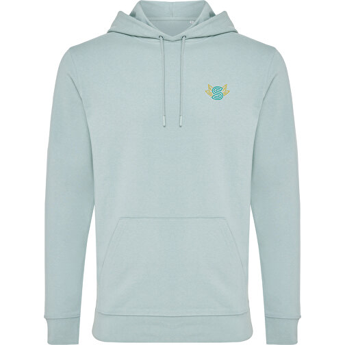 Iqoniq Jasper Hoodie Aus Recycelter Baumwolle , Iceberg green, 50% recycelte und 50% biologische Baumwolle, XS, 65,00cm x 1,00cm (Länge x Höhe), Bild 17