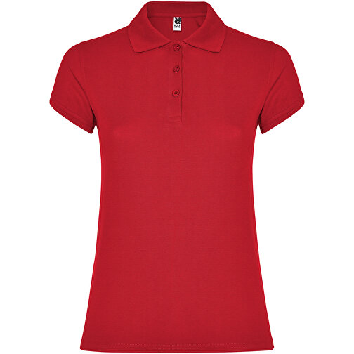 Star Poloshirt Für Damen , rot, Piqué Strick 100% Baumwolle, 200 g/m2, M, , Bild 1