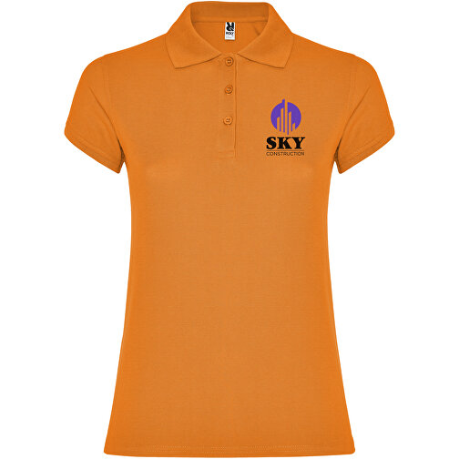 Star Poloshirt Für Damen , orange, Piqué Strick 100% Baumwolle, 200 g/m2, S, , Bild 2