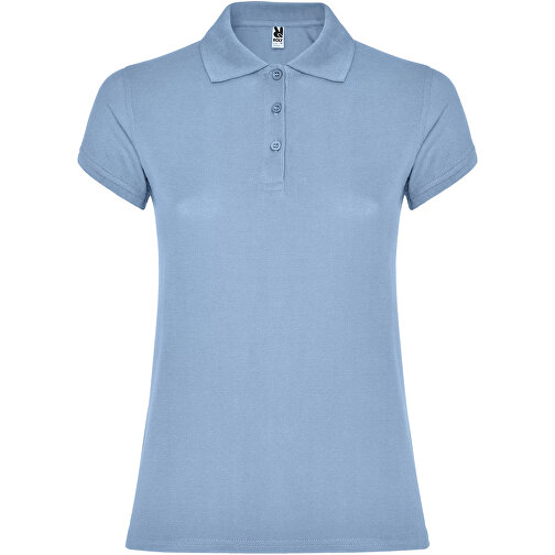 Star Poloshirt Für Damen , himmelblau, Piqué Strick 100% Baumwolle, 200 g/m2, S, , Bild 1