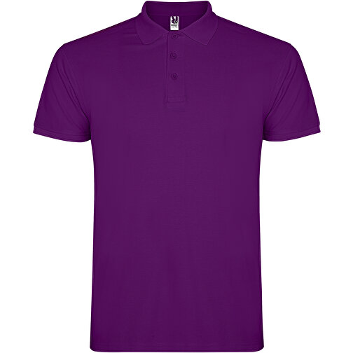 Star Poloshirt Für Herren , lila, Piqué Strick 100% Baumwolle, 200 g/m2, 3XL, , Bild 1