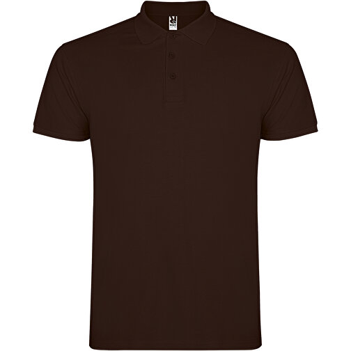 Star Poloshirt Für Herren , chocolat, Piqué Strick 100% Baumwolle, 200 g/m2, L, , Bild 1