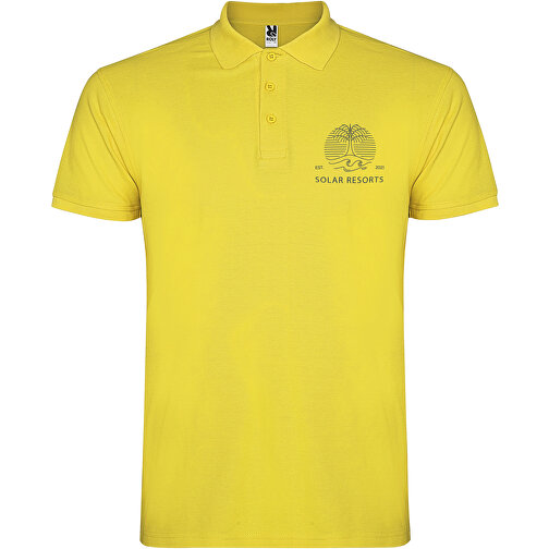 Star Poloshirt Für Herren , gelb, Piqué Strick 100% Baumwolle, 200 g/m2, 3XL, , Bild 2