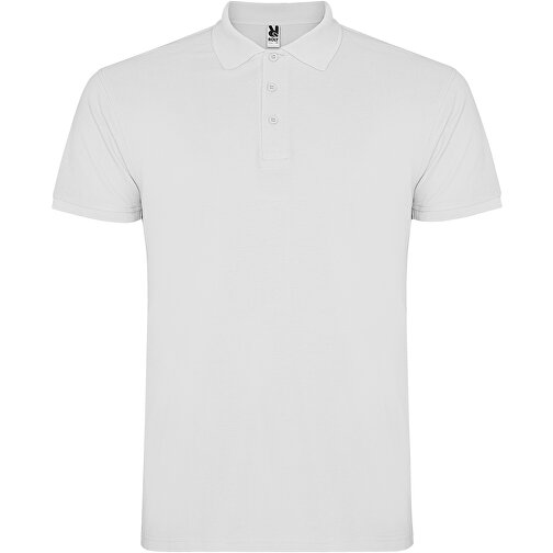 Star Poloshirt Für Kinder , weiss, Piqué Strick 100% Baumwolle, 200 g/m2, 3/4, , Bild 1