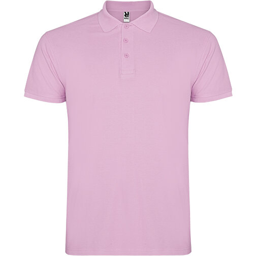 Star Poloshirt Für Herren , hellrosa, Piqué Strick 100% Baumwolle, 200 g/m2, S, , Bild 1