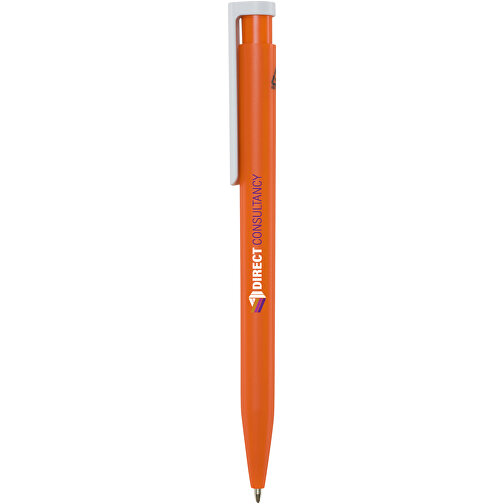 Unix Kugelschreiber Aus Recyceltem Kunststoff , orange, Recycelter ABS Kunststoff, 13,90cm (Länge), Bild 2