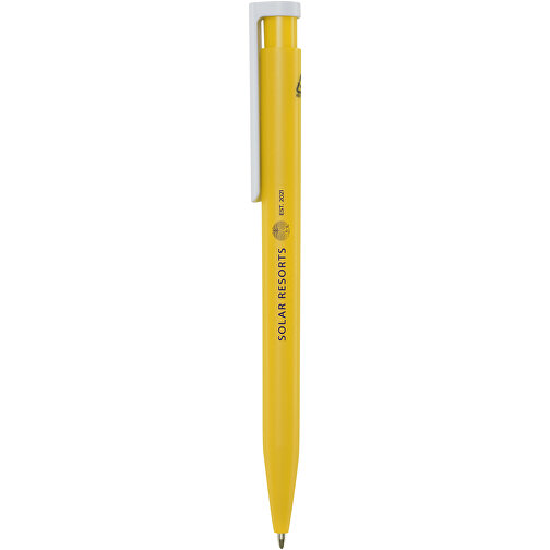 Unix Kugelschreiber Aus Recyceltem Kunststoff , gelb, Recycelter ABS Kunststoff, 13,90cm (Länge), Bild 2