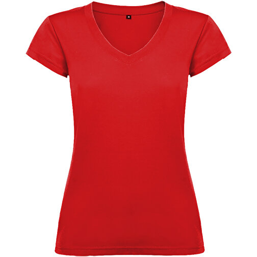 Victoria T-Shirt Mit V-Ausschnitt Für Damen , rot, Single jersey Strick 100% Baumwolle, 155 g/m2, 2XL, , Bild 1