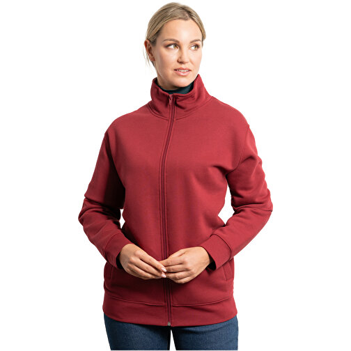 Ulan Sweatjacke Unisex , garnet, Strick 50% Baumwolle, 50% Polyester, 280 g/m2, M, , Bild 4