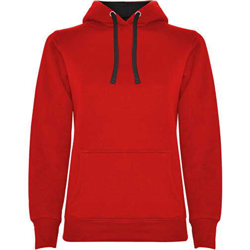 Urban Kapuzenpullover Für Damen , red / black, Strick 50% Baumwolle, 50% Polyester, 280 g/m2, S, , Bild 1