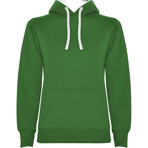 Urban Kapuzenpullover Für Damen , kelly green / white, Strick 50% Baumwolle, 50% Polyester, 280 g/m2, L, , Bild 1