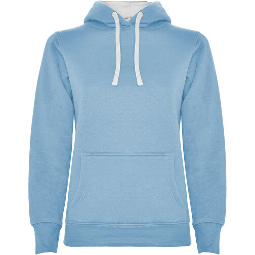 Urban Kapuzenpullover Für Damen , sky blue / white, Strick 50% Baumwolle, 50% Polyester, 280 g/m2, XL, , Bild 1