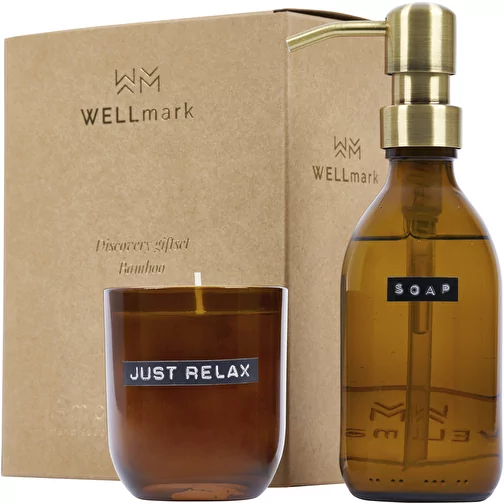 Distributeur de savon pour les mains de 200 ml et ensemble de bougies parfumées de 150 g WELLmark D, Image 1