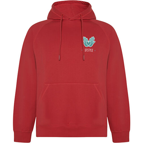 Vinson Kapuzenpullover Unisex , rot, Strick 57% Bio Baumwolle, 8% Baumwolle, 21% Recyceltes Polyester, 14% Polyester, 300 g/m2, XL, , Bild 2