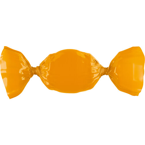 Bonbon Wickler Bontastisch , kürbisorange, Wickler aus kompostierbarer Folie, 1,00cm x 2,00cm x 7,00cm (Länge x Höhe x Breite), Bild 1