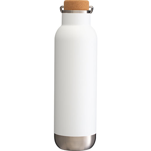 Thermotrinkflasche RETUMBLER-ORTADO 750 , weiß / braun, Kork, recycelter Edelstahl, recyceltes Polypropylen, Silikon, 26,80cm x 7,70cm x 7,70cm (Länge x Höhe x Breite), Bild 3