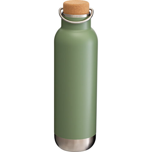 Thermotrinkflasche RETUMBLER-ORTADO 750 , grün / braun, Kork, recycelter Edelstahl, recyceltes Polypropylen, Silikon, 26,80cm x 7,70cm x 7,70cm (Länge x Höhe x Breite), Bild 5