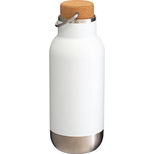 Thermotrinkflasche RETUMBLER-ORTADO 500 , weiß / braun / silber, Kork, recycelter Edelstahl, recyceltes Polypropylen, Silikon, 20,40cm x 7,53cm x 7,53cm (Länge x Höhe x Breite), Bild 8