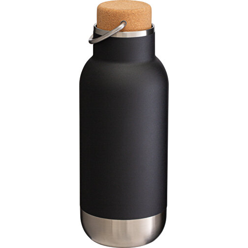 Thermotrinkflasche RETUMBLER-ORTADO 500 , schwarz / braun / silber, Kork, recycelter Edelstahl, recyceltes Polypropylen, Silikon, 20,40cm x 7,53cm x 7,53cm (Länge x Höhe x Breite), Bild 8