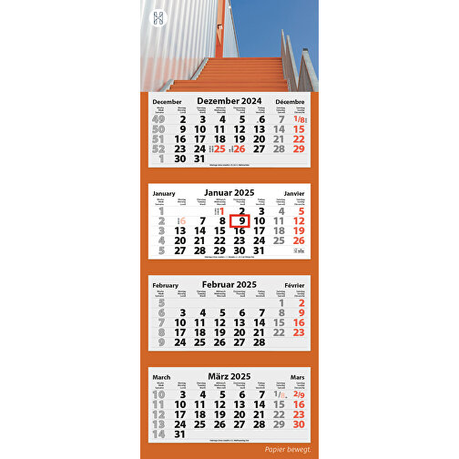 calendario plegable de 4 meses 'Quatrus-Light Plus Verde', Imagen 1