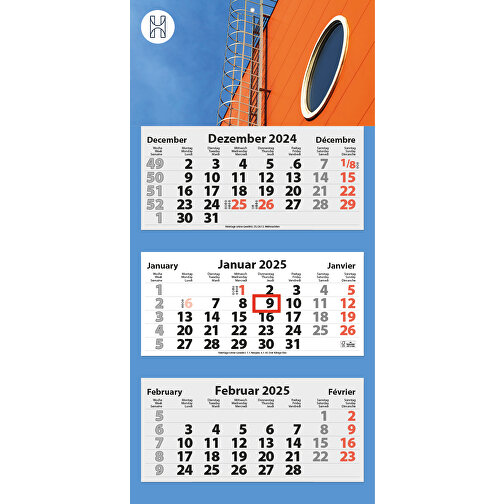 calendario pieghevole a 3 mesi 'Tres-Light Plus', Immagine 1