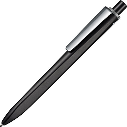 Kugelschreiber RIDGE SCHWARZ RECYCLED  M , Ritter-Pen, schwarz recycled/topas grau recycled, ABS u. Metall, 141,00cm (Länge), Bild 2