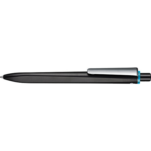 Kugelschreiber RIDGE SCHWARZ RECYCLED  M , Ritter-Pen, schwarz recycled/caribic-blau recycled, ABS u. Metall, 141,00cm (Länge), Bild 3