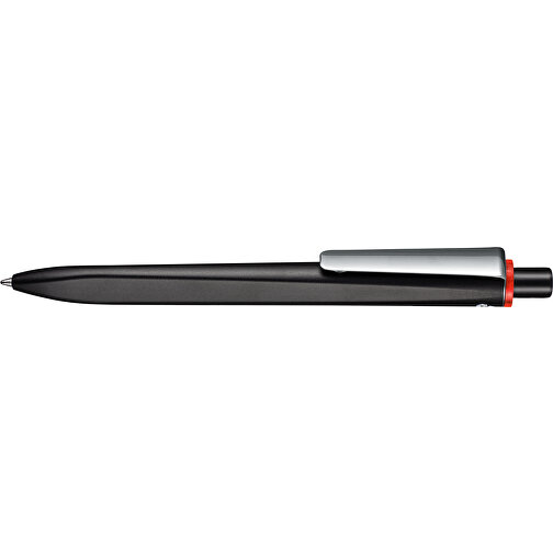 Kugelschreiber RIDGE SCHWARZ RECYCLED  M , Ritter-Pen, schwarz recycled/rot transparent recycle, ABS u. Metall, 141,00cm (Länge), Bild 3
