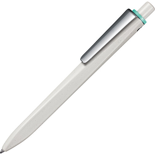 Kugelschreiber RIDGE GRAU RECYCLED M , Ritter-Pen, grau recycled/türkis recycled, ABS u. Metall, 141,00cm (Länge), Bild 2