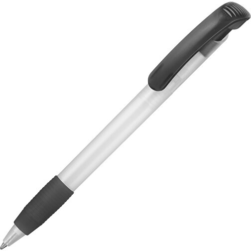 Kugelschreiber SOFT CLEAR FROZEN , Ritter-Pen, frost-weiß topas-grau, ABS-Kunststoff, 14,80cm (Länge), Bild 2