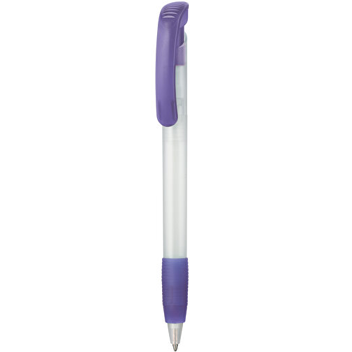 Kugelschreiber SOFT CLEAR FROZEN , Ritter-Pen, frostweiss / lavendel-lila, ABS-Kunststoff, 14,80cm (Länge), Bild 1