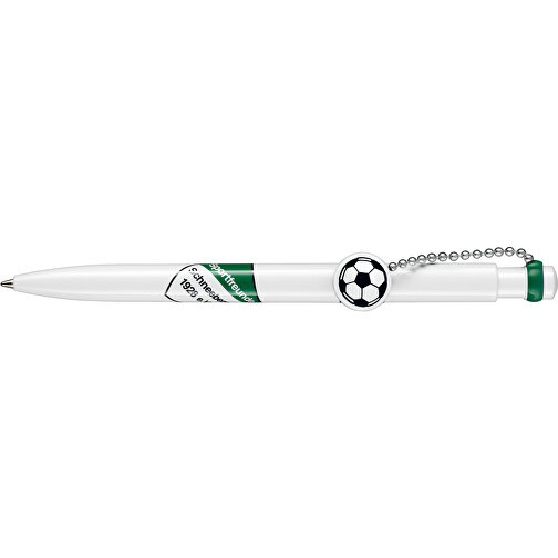 Kugelschreiber PIN PEN , Ritter-Pen, weiss/minze-grün, ABS-Kunststoff, 14,50cm (Länge), Bild 3