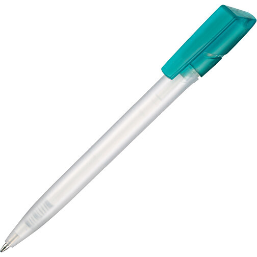 Kugelschreiber TWISTER FROZEN , Ritter-Pen, frost-weiß /türkis, ABS-Kunststoff, 14,50cm (Länge), Bild 2